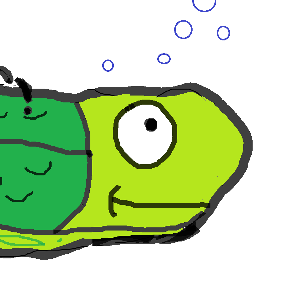 Drawing of a 'fish-shoe' from a high school digital media class.